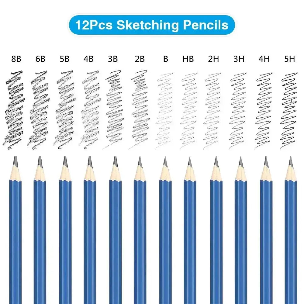 32-Piece Professional Artist Sketching Pencil Set for Drawing and Sketching