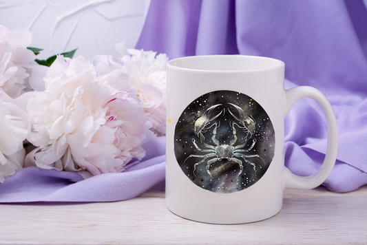 Celestial Crab: Cancer Zodiac Mug - Embrace Your Cosmic Sign in Style!