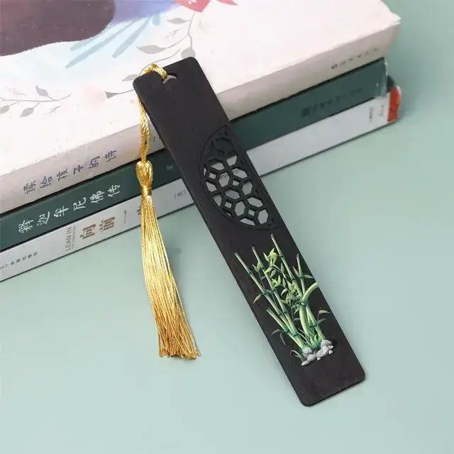 Enchanting Panda Carved Bamboo Bookmark - Perfect for School and Offices!