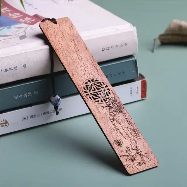 Enchanting Panda Carved Bamboo Bookmark - Perfect for School and Offices!