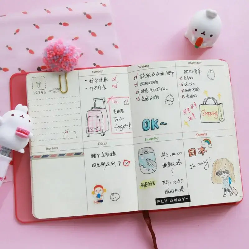 Cute animal on notebook book cover