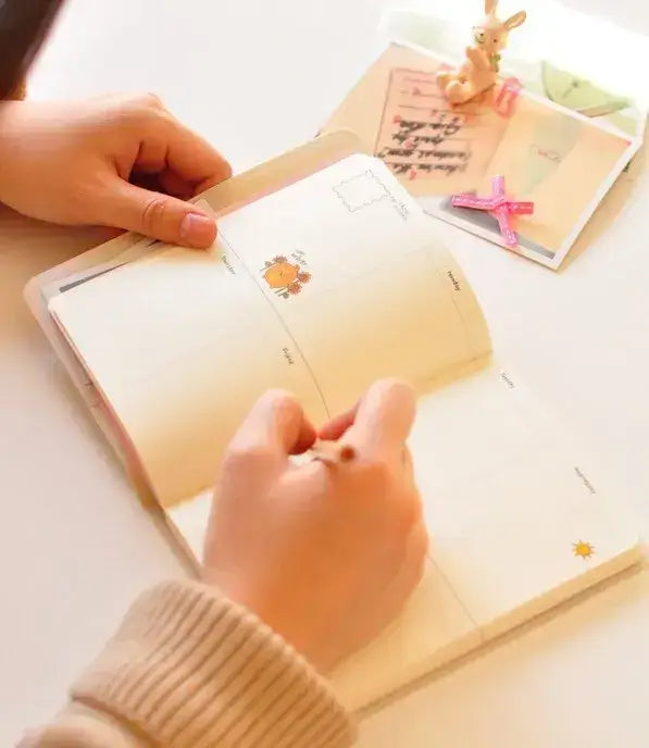 Smooth writing in cute notebook