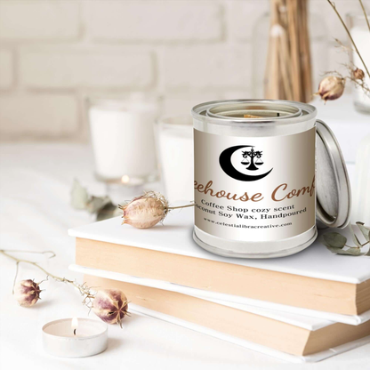 Artisanal Candle Collection: Scented Paint Can Delights with Wooden Wicks & Coconut Soy Wax