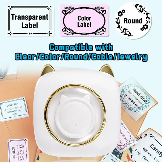 Compact Wireless Thermal Printer for On-the-Go Sticker Printing