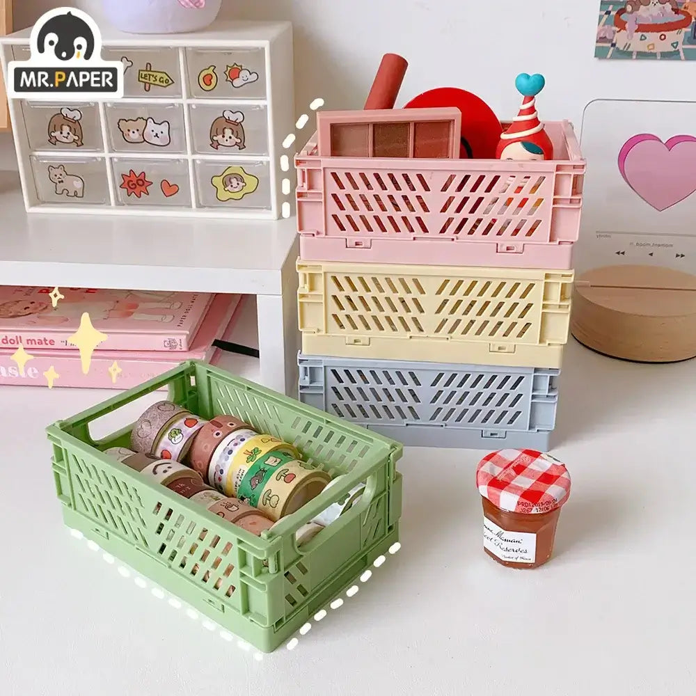 Cute Foldable Stackable Stationery Organizer