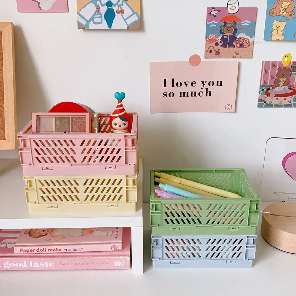 Cute Foldable Stackable Stationery Organizer