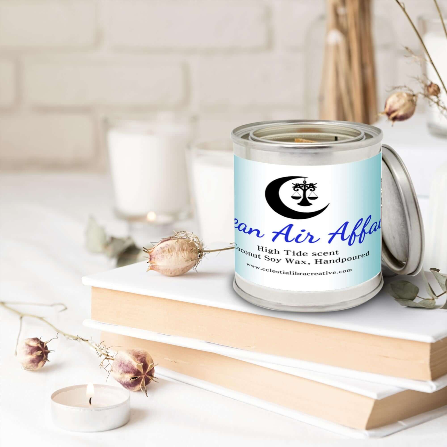 Artisanal Candle Collection: Scented Paint Can Delights with Wooden Wicks & Coconut Soy Wax