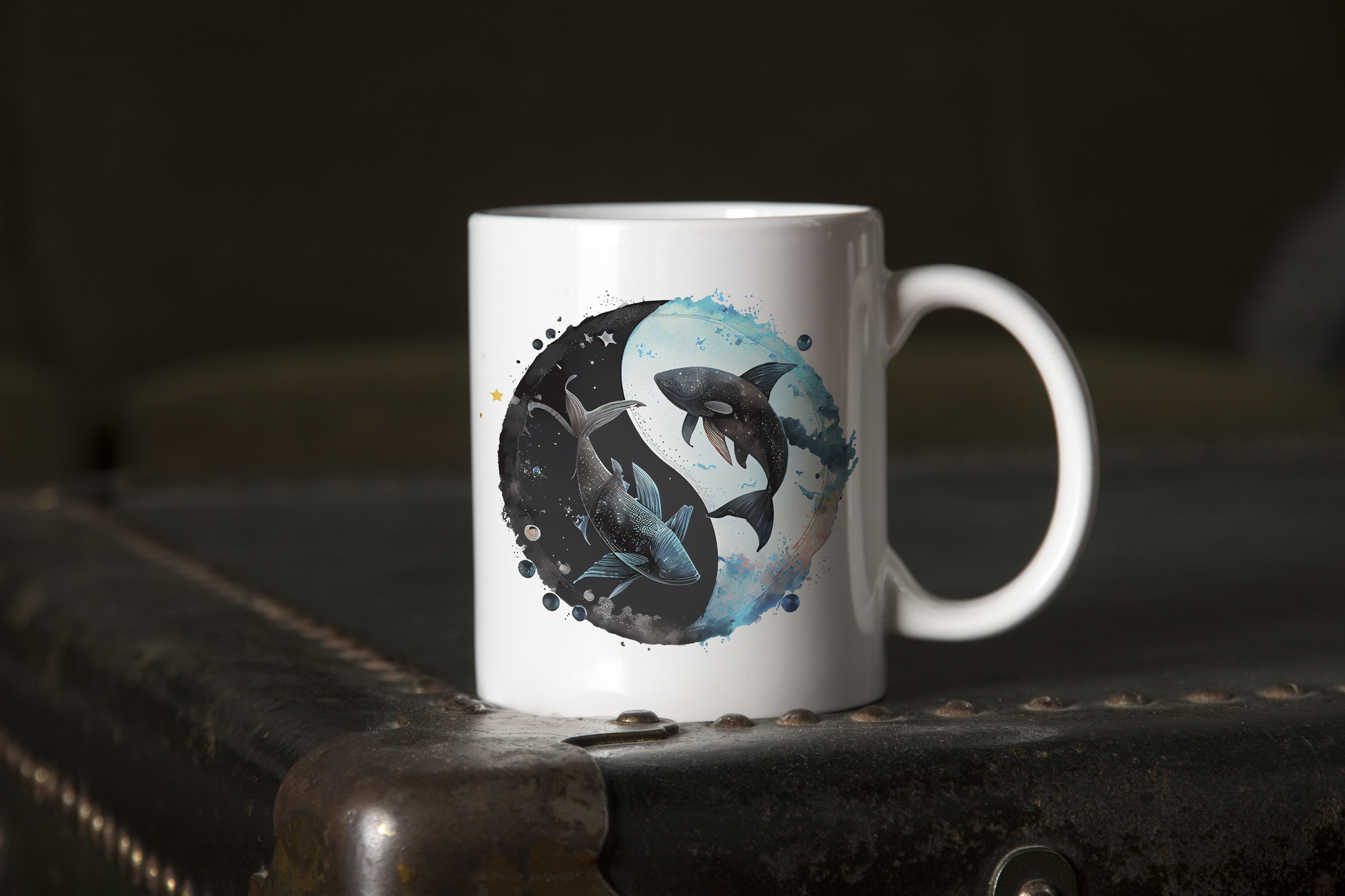 Pisces coffee mug with zodiac design, perfect for astrology lovers!