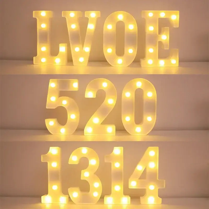 LED Alphabet Letter Name Lights for Elegant Wedding and Home Decor