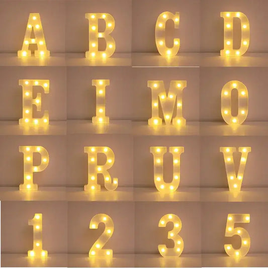 LED Alphabet Letter Name Lights for Elegant Wedding and Home Decor