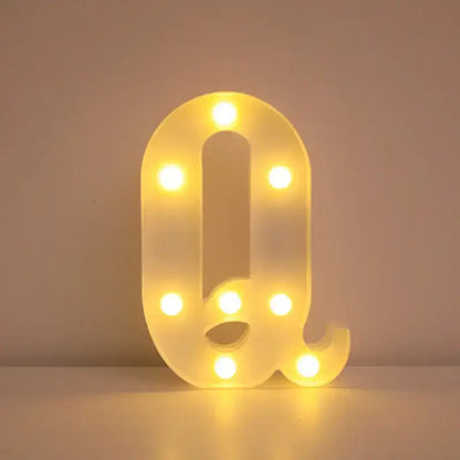 LED Alphabet Letter Name Lights for Elegant Wedding and Home Decor