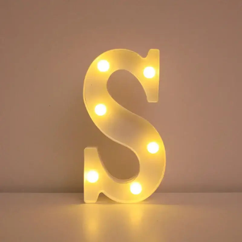 LED Alphabet Letter Name Lights for Elegant Wedding and Home Decor