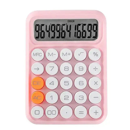 Cute Candy Color 12-Digit Mechanical Keyboard Calculator for Stylish Office Stationery