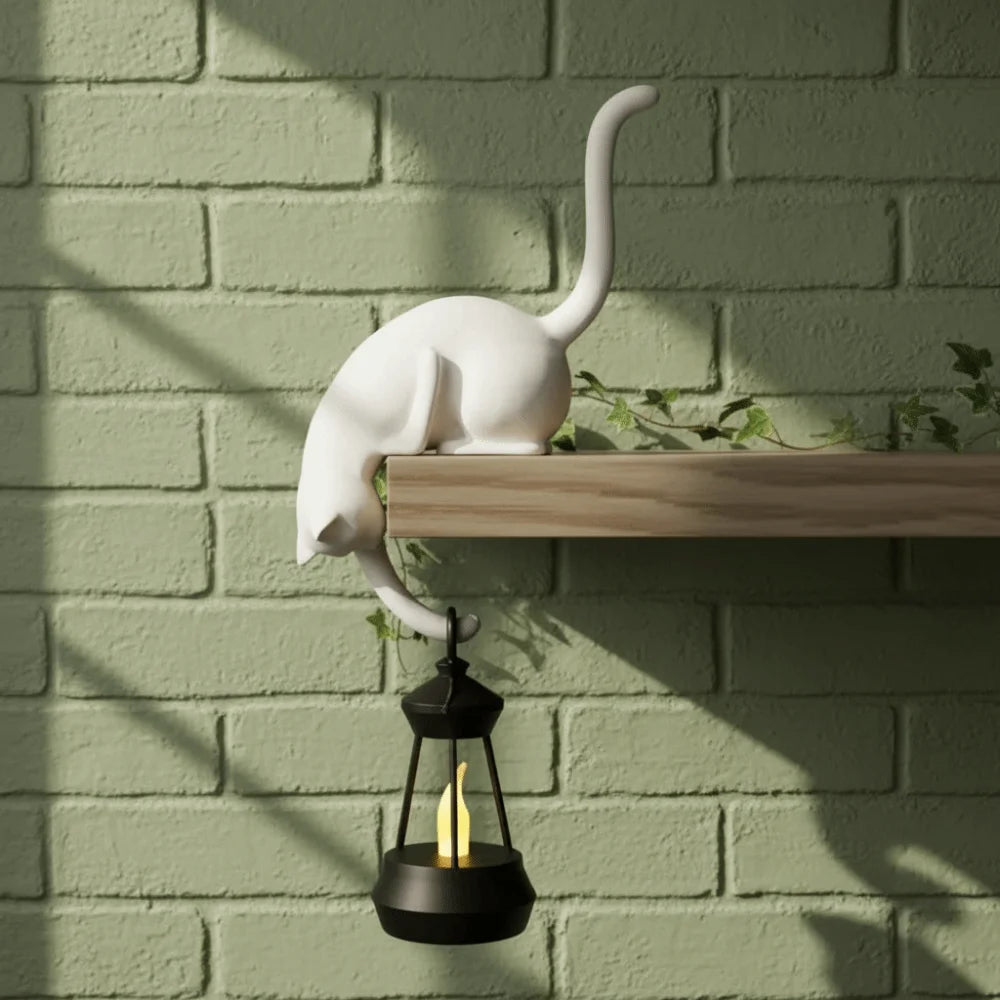 Charming Cat-Shaped Wall Hook - Whimsical Key Rack & Stylish Office Organizer