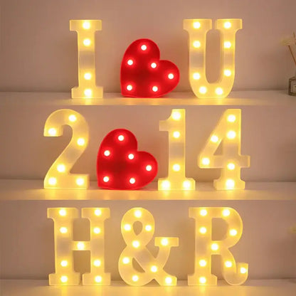 LED Alphabet Letter Name Lights for Elegant Wedding and Home Decor