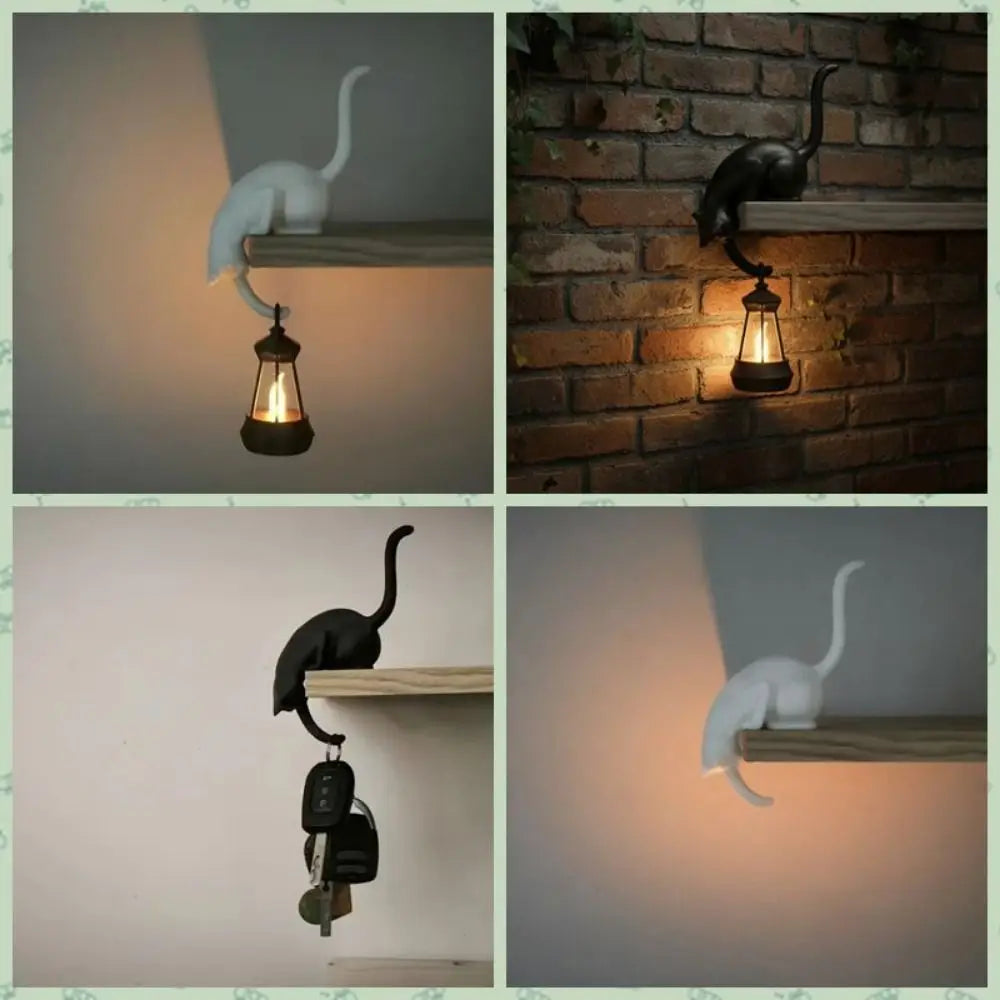 Charming Cat-Shaped Wall Hook - Whimsical Key Rack & Stylish Office Organizer