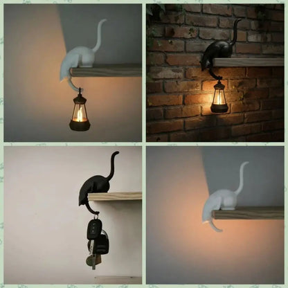 Charming Cat-Shaped Wall Hook - Whimsical Key Rack & Stylish Office Organizer