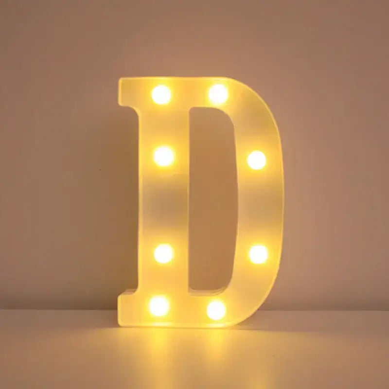 LED Alphabet Letter Name Lights for Elegant Wedding and Home Decor