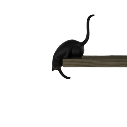 Charming Cat-Shaped Wall Hook - Whimsical Key Rack & Stylish Office Organizer