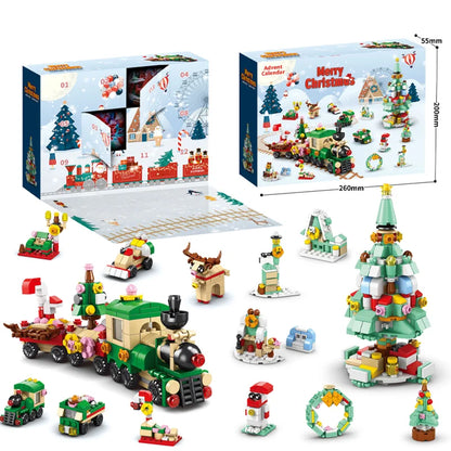 Ultimate Christmas Building Blocks Set - 24-Piece Advent Calendar DIY Kit for Kids 6+ - Perfect Holiday Gift!