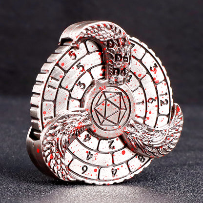 Deluxe Fingertip Gyro Metal Dice Set for Dungeons & Dragons - Spinner Dice & Dragon Compass for Epic Tabletop Adventures