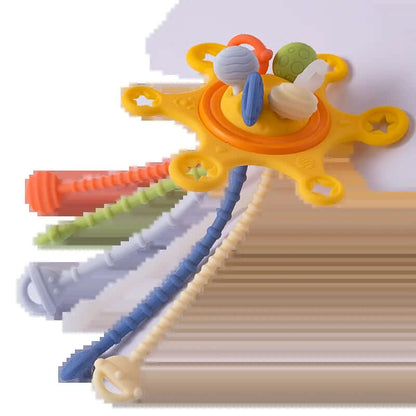 Montessori Pull String Sensory Toys for Babies 6-12 Months – Safe Silicone Teething & Developmental Fun!