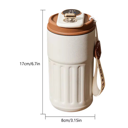 Smart Thermos Bottle with LED Temperature Display - 316 Stainless Steel Insulated Travel Mug for Hot & Cold Drinks