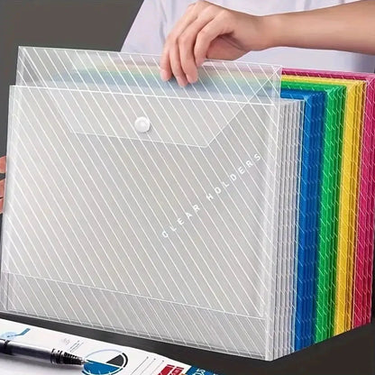 10-Piece A4 Transparent File Bag Set - Your Ultimate Solution for Organized Documents and Stationery!