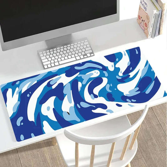 Liquid Anime Gaming Mouse Pad - large desk mat with stitched edges