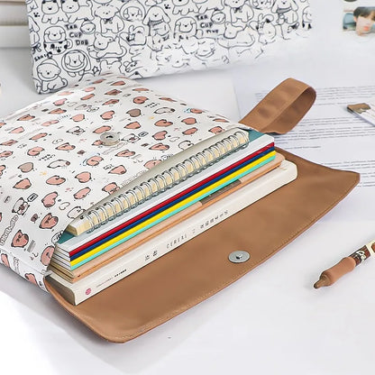Kapibala Cartoon File Bag - The Ultimate Stylish Storage Solution for Students with High Capacity and Organization