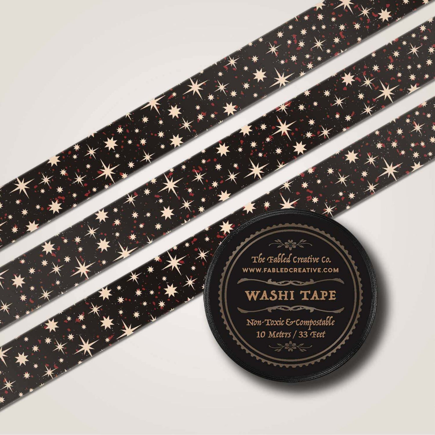 Peppermint Stars Washi  - Add a touch of magic, mystery and festivity!