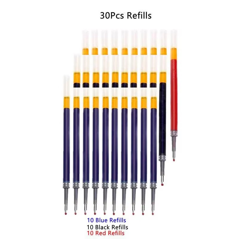 Elevate Your Writing with Our Premium Retractable Gel Pens Set – Choose from 13 or 30 Pcs in Bold Black, Vivid Red & Classic Blue Ink!
