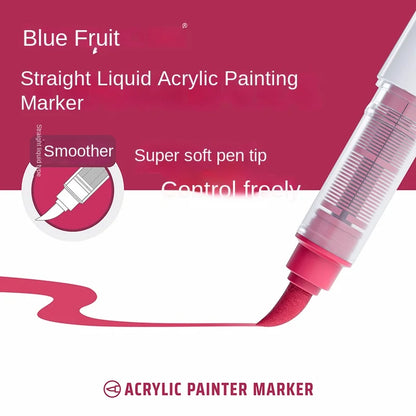 Languo 9-Color Acrylic Marker Pen Set - Versatile Soft Head Markers with Smart Ink Control for Creative Minds