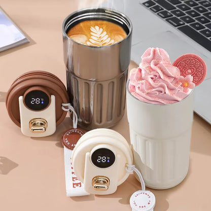 Smart Thermos Bottle with LED Temperature Display - 316 Stainless Steel Insulated Travel Mug for Hot & Cold Drinks