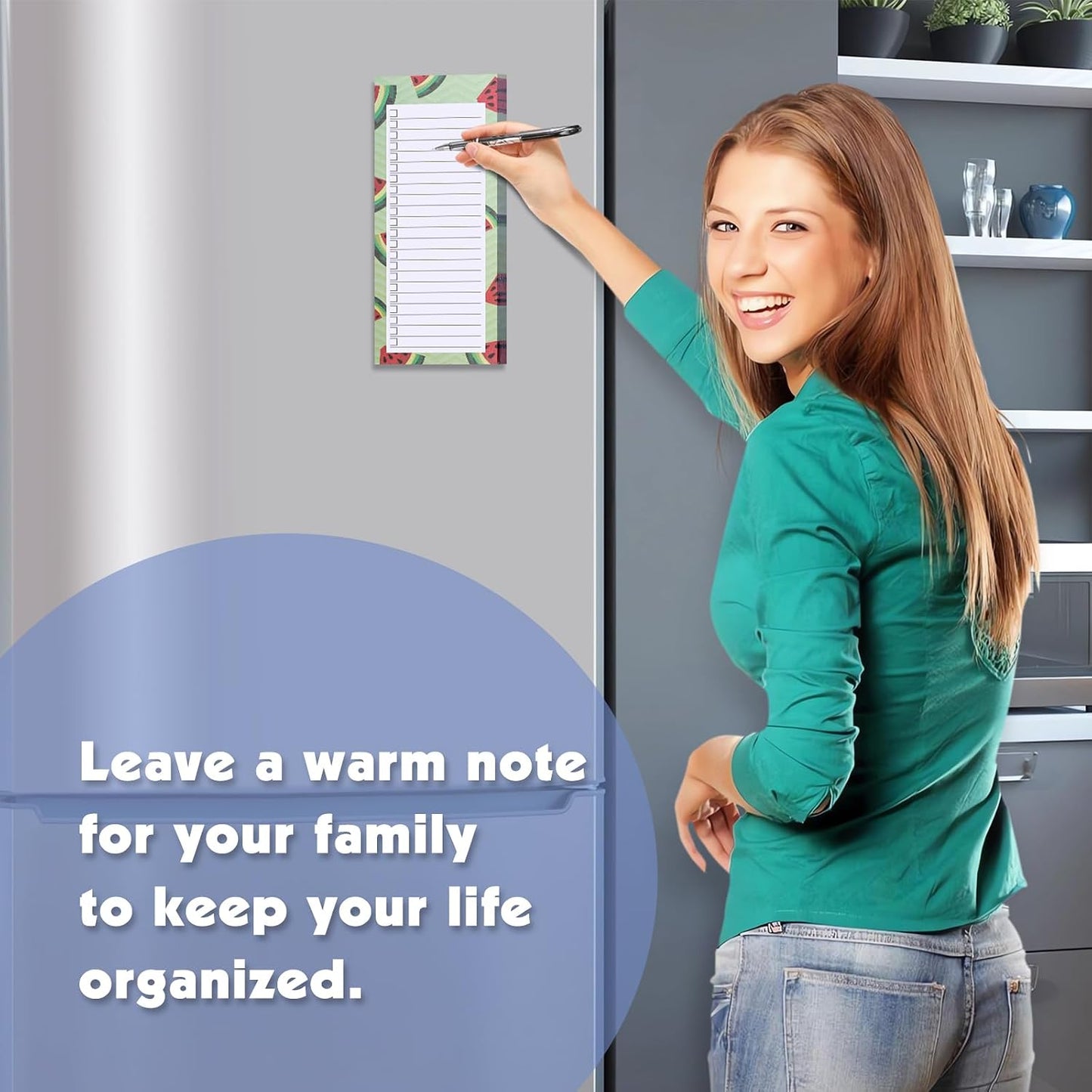 Brighten Up Your Kitchen with Our 4 Pack Magnetic Note Pads - Perfect for Grocery Lists and To-Do Reminders!
