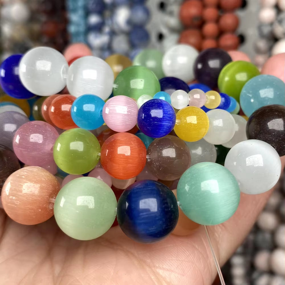 Vibrant Natural Stone Beads for Jewelry Making - Tiger Eye, Lava, Amazonite, Turquoise, Agate & Jasper in 4mm, 6mm, 8mm, 10mm Sizes for Stunning DIY Bracelets and Necklaces