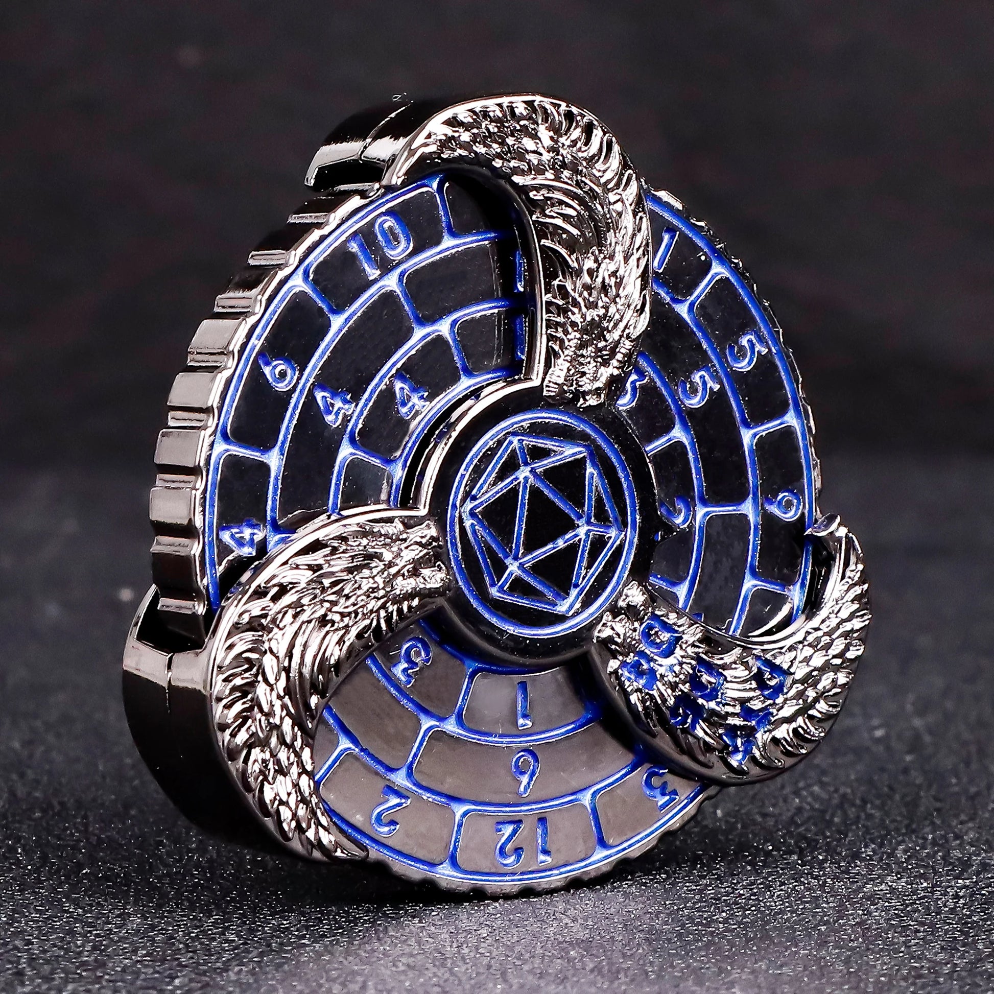 Deluxe Fingertip Gyro Metal Dice Set for Dungeons & Dragons - Spinner Dice & Dragon Compass for Epic Tabletop Adventures
