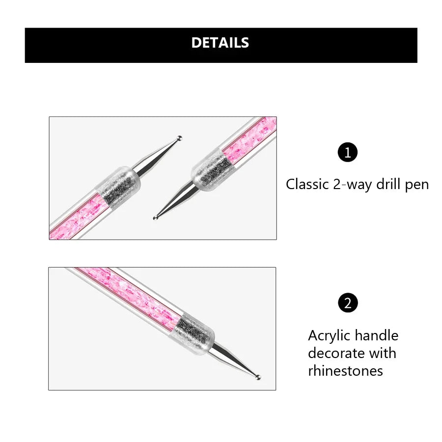 Elevate Your Nail Art with the Ultimate 5-Piece Dotting Pen Set - Dual-Ended Brushes for Flawless Designs
