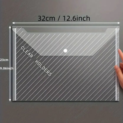 10-Piece A4 Transparent File Bag Set - Your Ultimate Solution for Organized Documents and Stationery!