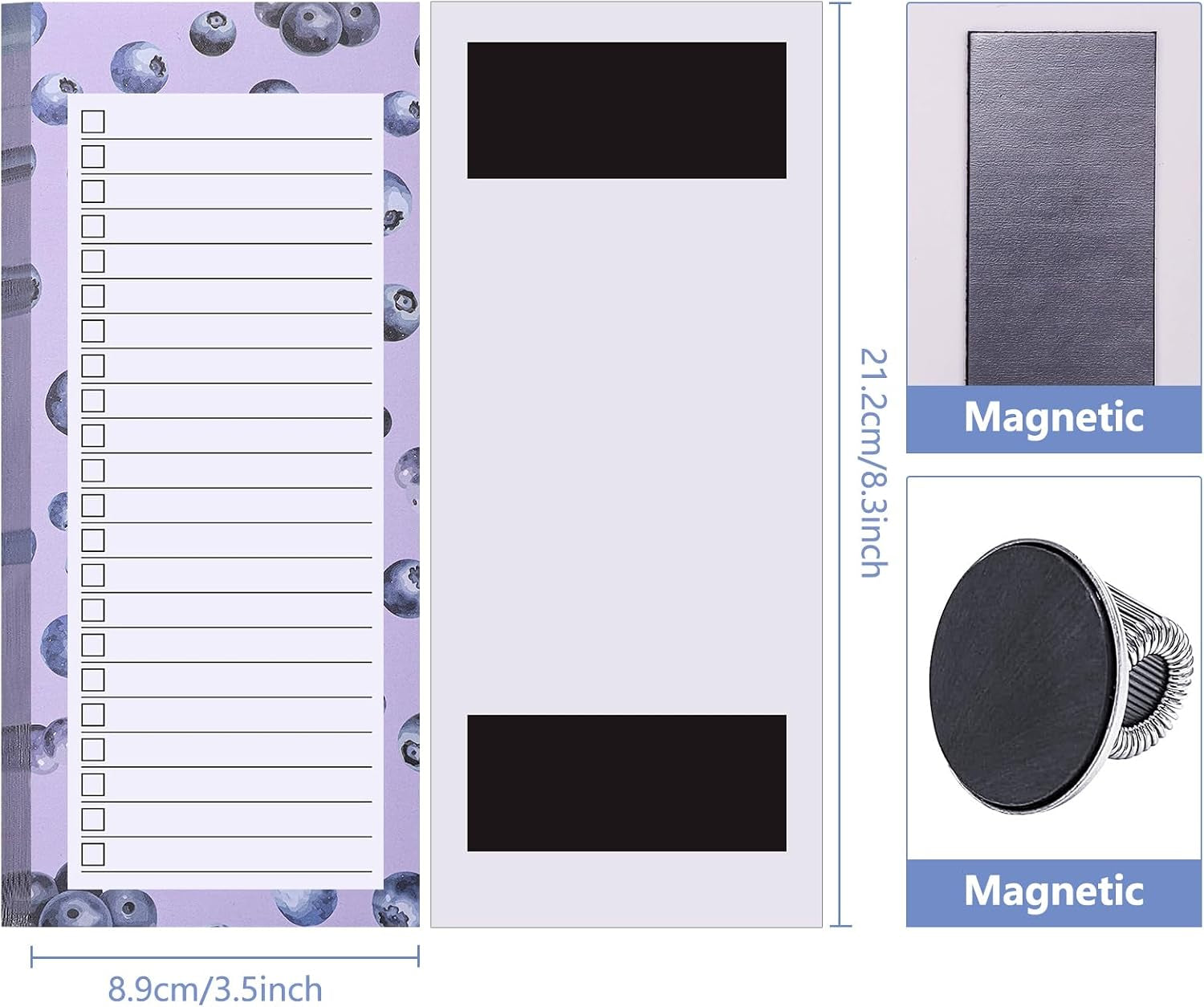 Brighten Up Your Kitchen with Our 4 Pack Magnetic Note Pads - Perfect for Grocery Lists and To-Do Reminders!