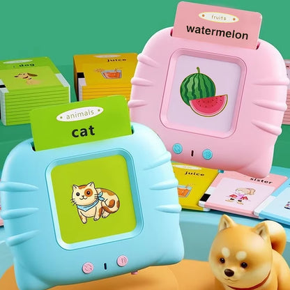 Interactive Early Learning Flash Cards - Talking Educational Toys for Preschool Kids - Electronic Audio Book Machine Gift
