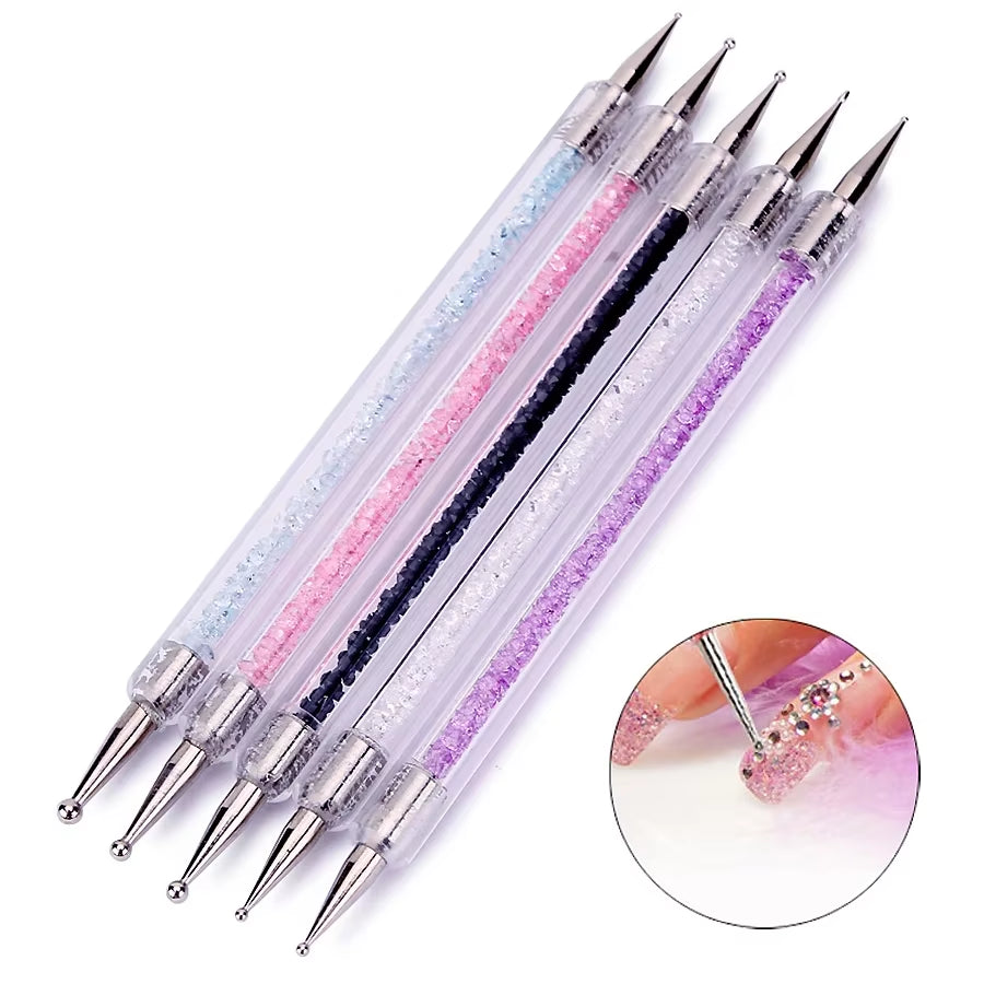 Elevate Your Nail Art with the Ultimate 5-Piece Dotting Pen Set - Dual-Ended Brushes for Flawless Designs