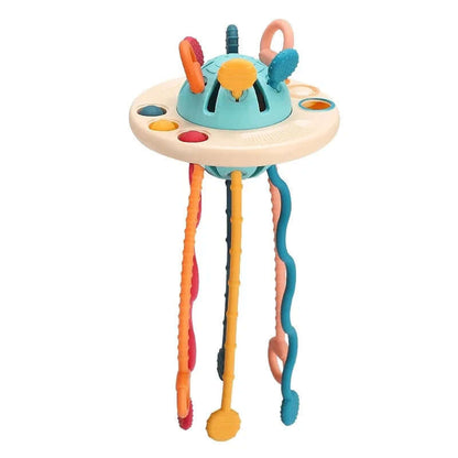 Montessori Pull String Sensory Toys for Babies 6-12 Months – Safe Silicone Teething & Developmental Fun!