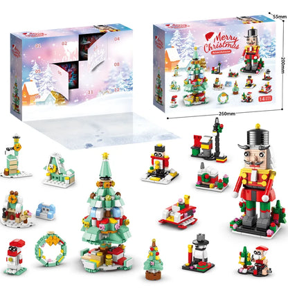 Ultimate Christmas Building Blocks Set - 24-Piece Advent Calendar DIY Kit for Kids 6+ - Perfect Holiday Gift!