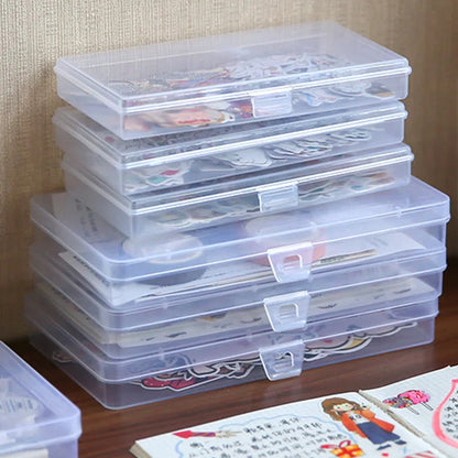 Elevate Your Workspace with Our Stylish Transparent Desktop Storage Box for Stickers and Craft Supplies