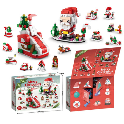 Ultimate Christmas Building Blocks Set - 24-Piece Advent Calendar DIY Kit for Kids 6+ - Perfect Holiday Gift!