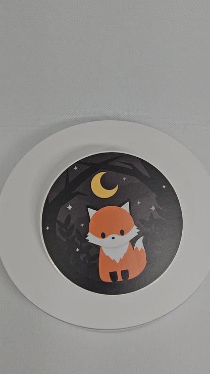 Dark Forest Fox Vinyl Sticker - What a cute, adorable, squishable fox!