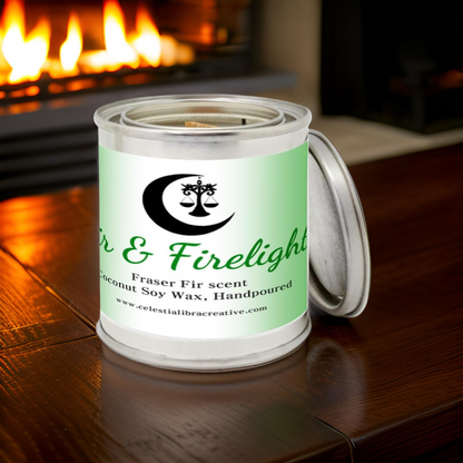 Artisanal Candle Collection: Scented Paint Can Delights with Wooden Wicks & Coconut Soy Wax