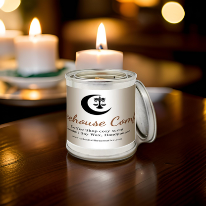 Artisanal Candle Collection: Scented Paint Can Delights with Wooden Wicks & Coconut Soy Wax