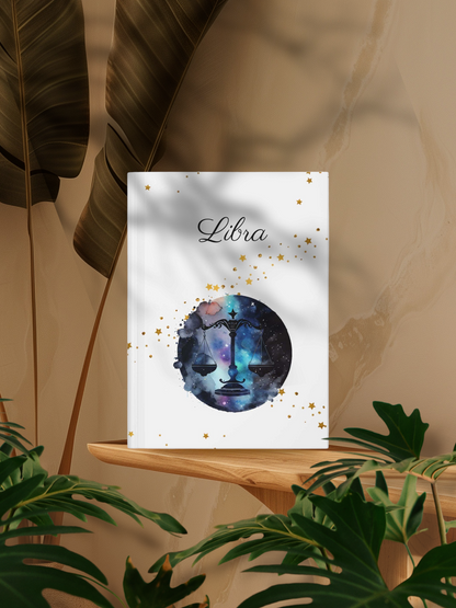 Libra Balance & Beauty Hardcover Journal: Lined Pages for Harmonious Note-Taking